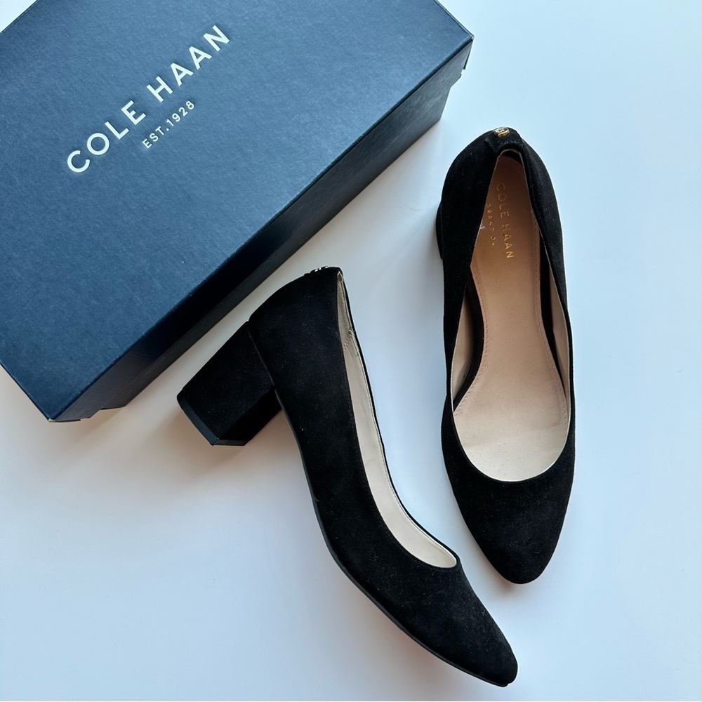 Cole Haan Black Suede Heels